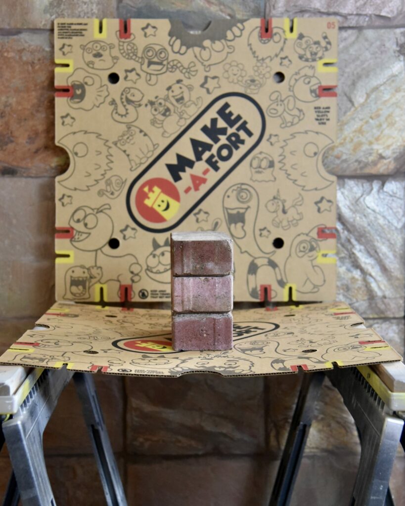 Make-A-Fort panel with three heavy bricks